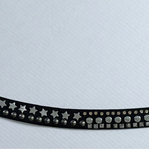 Brambilla Made in Italy multi metal studs around the belt .Measures 45 inches main image 9